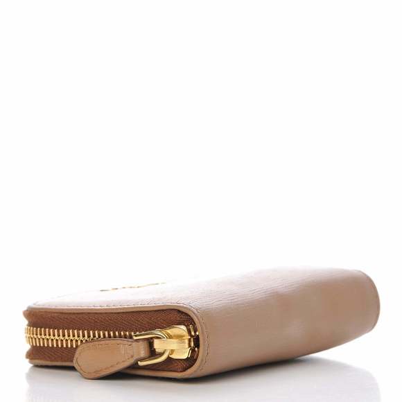 Prada Vitello Move Cipria Beige Leather Zip - Picture 5 of 7